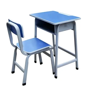 Wooden Metal School Desk and Chair Set with Modern Design for Classroom and Home Office Use Customizable