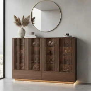 Wooden Modern Luxury Living Room Rotatable Stackable Full Height Shoe Cabinet Storage Rack