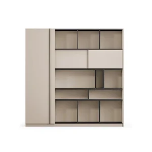 Wooden Modular Extendable Office Storage Bookcases and File Cabinet