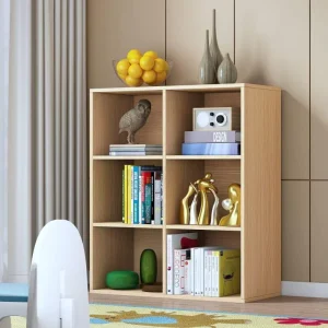 Wooden Multi Layer Single Column Slim Narrow Space Saving Adjustable Modern Design Bookshelf Storage Home Office School