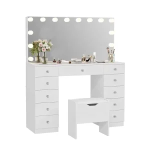 Wooden Nail Hairdressing Dressing Tables Vanity Without Mirror Model Brown