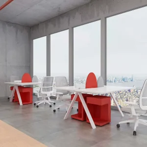 Wooden Office Desk Workstation Partition Modular Modern Commercial Furniture