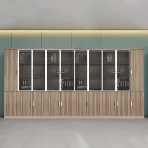 Wooden Office Filing Cabinets with Locks Bookcases and Storage Cabinets for Office Boss Background Partition Storage Furniture