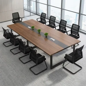 Wooden Office Meeting Table 4m 5m Large Boardroom Conference Table for 10 Person Hotel Training Room Executive Furniture