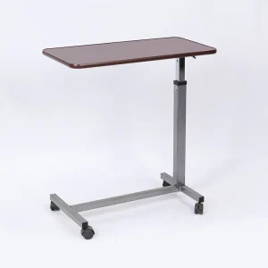 Wooden Overbed Table Adjustable Patient Bedside Desk for Hospital Room Care Furniture
