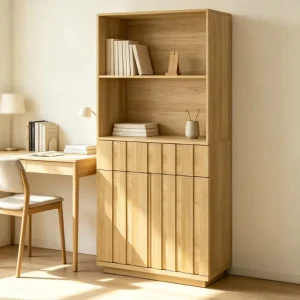 Wooden Panel Cabinet Open Shelf Modern Large Capacity Home Furniture Living Room Bedroom Hotel Apartment Villa Bar Wine Cellar
