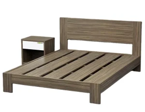 Wooden Single King Size Bed Frame Dormitory Beds Solid Wood