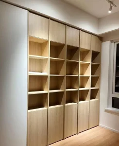 Wooden Solid Wood Modern Design Space Saving Storage Shelf Cabinet Bookcase for Living Room and School Use