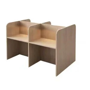 Wooden Study Table Designs Library Desk Modern Reading Table for Library Computer Desk Wooden Partition Table in Staff Office