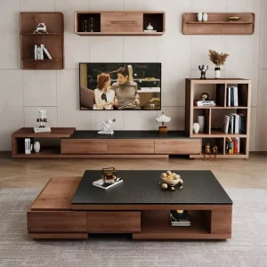 Wooden Tea Hotel Tables for Living Room
