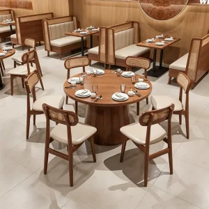 Wooden Vintage Bar Coffee Leisure Dining Table with Chairs Couch Sofa