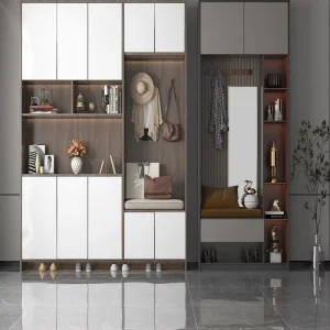 Wooden Wardrobe Whole House Customized Style with Open Shelves and High Quality Material for Home Furniture