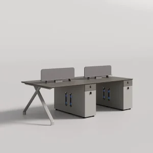 Work Station Desk Cubicles Office Modular Set Office Workstation Partition Work Office Table For 6 Person