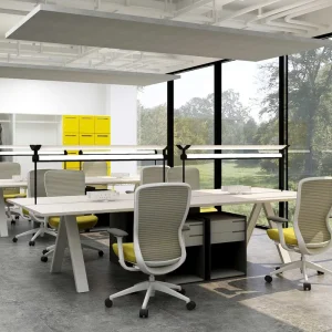 Workstation Desk Office Furniture With Light Modern Office Furniture Customer Design Wood Self Assembly Office Furniture