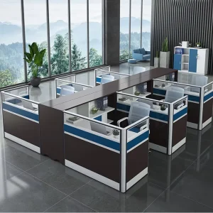 Workstation Furniture Office Desk Workstation Cubicle 6 Person L Shape Office Work Station