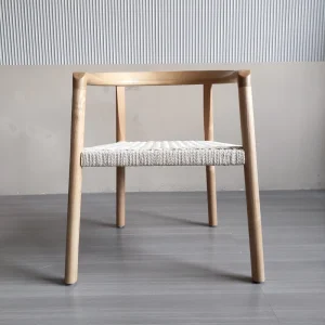 Woven Rope Loop Dining Chair Wedding Waiting Event Chairs Nordic Modern ASH Wood Armchair