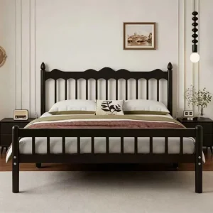 Wrought Metal Double Bed Modern Minimalist Thickened Multi Size Bedroom Set Disassembly for School Apartment Dormitory Bedroom