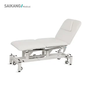 X36 Professional Movable Multifunction Electric Medical Examination Table with Wheels Made of Durable Metal