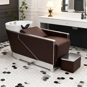 XFMC Sell Factory Luxury Lay Down Salon Shampoo Chair Comfortable Shampoo Bowl Hair Washing Salon Shampoo Bed for Barbershop