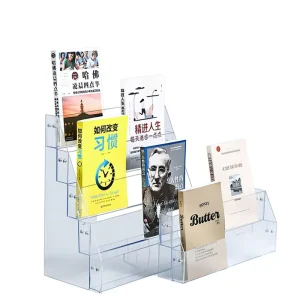 Xin Yifeng Acrylic Book Display Stand Desk Organizer Office Magazine Newspaper Holder Book Storage Rack Text Mounting Model