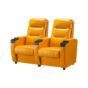 Y SEATER Furniture Genuine Leather Home Theater Cinema Recliner Sofa Chair Seating With Cup Holder