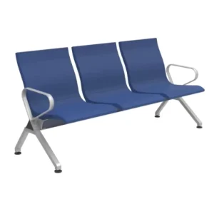 YFHS P02 Contemporary PU Waiting Chair Stainless Steel Seat Tapered Legs Easy Clean Comfortable