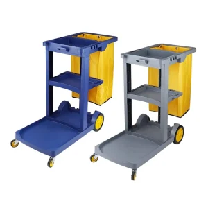 YFQ L09 ABS Medical Trolley with 4 Castors for Hospital Custodial Cleaning Multifunction