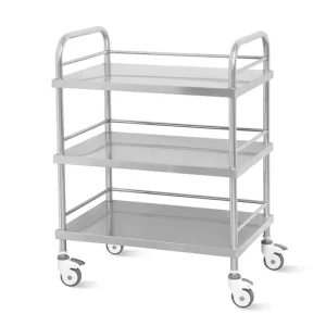 YFQ T35 Customized 3 Tier Stainless Steel 304 Hospital Trolley Medical Equipment Trolley with Bucket for Hospitals