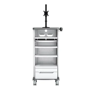 YKD 2101 Modern Metal Medical Endoscopy Cart Hospital Endoscope Trolley with Drawers ECG Equipment Cart for Surgical Procedures
