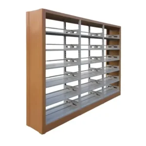 YOUBAI Customizable Retro Bookshelf Industrial Library Shelves Display Rack in Stainless Steel for School & Hospital Application