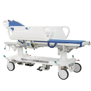 YXZ E 2 Hospital Furniture Patient Transfer Trolley Hydraulic Patient Transport Stretcher with ABS Side Rails