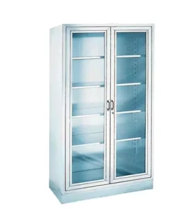 YY 506 Medical Instrument Storage Cabinet Stainless Steel Dental Cabinets Glass Door for Hospital Use