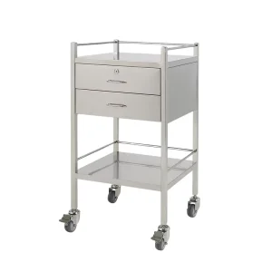 YY SSMT3041 Modern 304 Stainless Steel Hospital Service Cart Medical Instrument Trolley With 4 Casters
