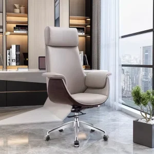 YZ21 Office Chair Office Furniture Rolling Chair Aluminum Boss Leather Comfort Ergonomic Revolving Executive Leather