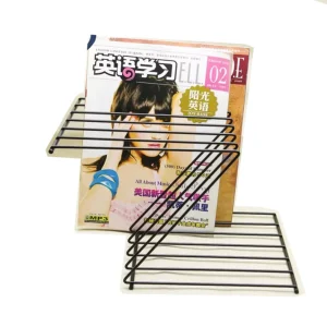 Z Shaped Metal Wire Magazine Newspaper Rack Desk School Single Tier Office Home File Storage Books Organizer