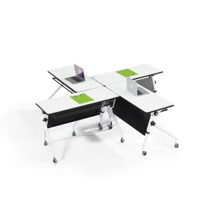 ZC 05 Modern Foldable Conference Desk with Metal Legs Commercial Office & School Use