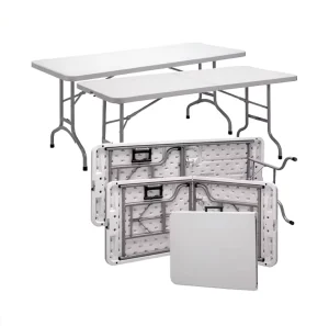 ZL Z180 2 Modern 6ft Plastic Portable Folding Long Table for Outdoor Dining Training and Conference