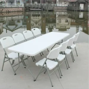 ZL Z180 5 Portable Long Table Dining Table Training Conference Blow Molded Plastic Folding Table Outdoor