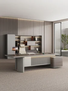 Zhiyin Series Executive Office Desk 2200x2000x763 ZY 04 Modern Office Furniture OEM ODM custom size color and logo