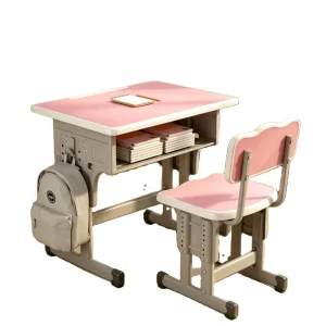 Zoshine Durable School Desk and Chair Set Modern School Desk and Chair Set for Classroom with Sturdy Steel Frame