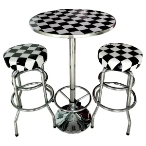 bar Height Table and Chair Set Stainless Steel bar Table Sets